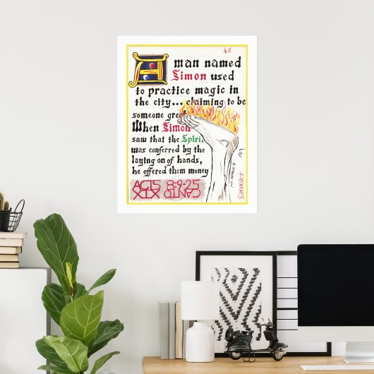 Dante's Inferno, Canto XIX Print (Thuiskantoor)