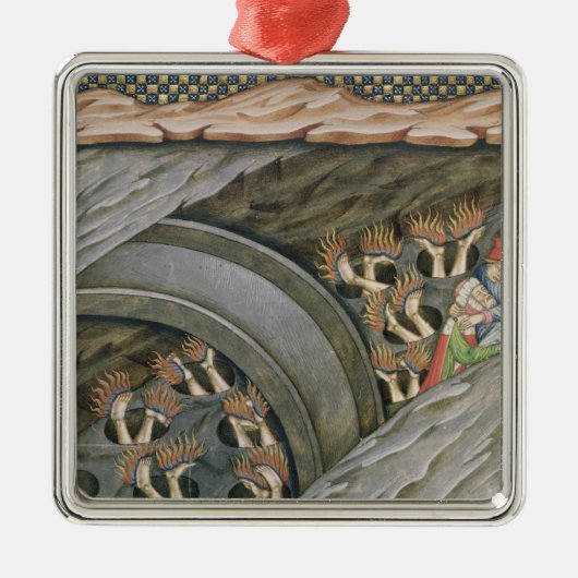 Dante's Inferno met commentaar Metalen Ornament (Voorkant)