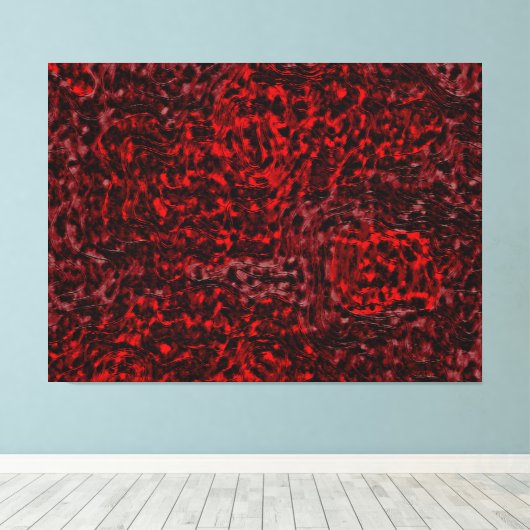 Dante's Inferno Oil Abstract Canvas Afdruk (Insitu (Houten vloer))