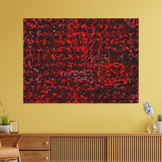 Dante's Inferno Oil Abstract Canvas Afdruk (Insitu (Woonkamer))