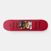 Dante's Inferno (rood) Gepersonaliseerd skateboard (Horizontaal)