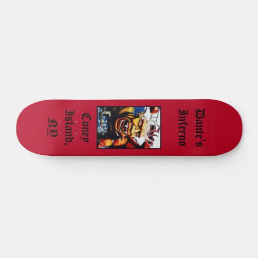 Dante's Inferno (rood) Gepersonaliseerd skateboard (Horizontaal)