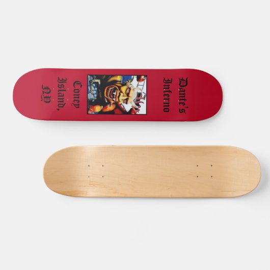 Dante's Inferno (rood) Gepersonaliseerd skateboard (Horizontaal)
