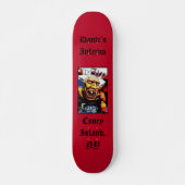 Dante's Inferno (rood) Gepersonaliseerd skateboard (Voorkant)
