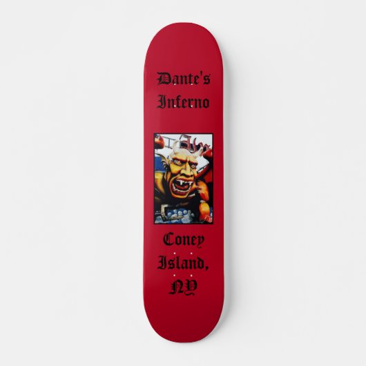 Dante's Inferno (rood) Gepersonaliseerd skateboard (Voorkant)