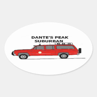 Dante's Peak Suburban Oval Sticker