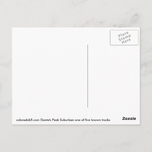 Dante's piekvoorstad briefkaart (Achterkant)