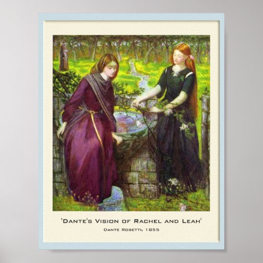 Dante's visie op Rachel en Leah Poster (Voorkant)