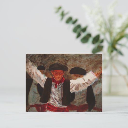 Dantzaritxiti (Baskische danser) Briefkaart (Staand voorkant)