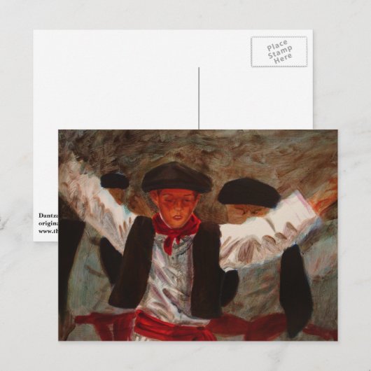 Dantzaritxiti (Baskische danser) Briefkaart (Voorkant / Achterkant)