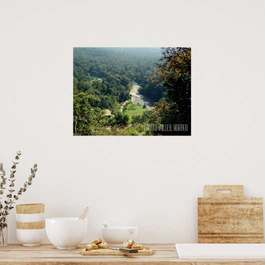 Danum Valley Borneo regenwoud Oerwoud Scène Poster (Keuken)