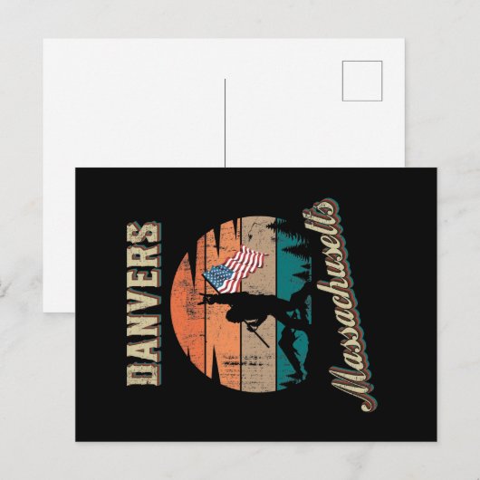 Danvers Massachusetts Briefkaart (Voorkant / Achterkant)