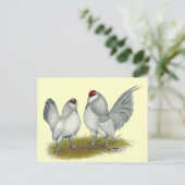 D'Anvers Self Blue Bantams Briefkaart (Staand voorkant)