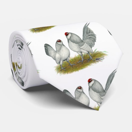 D'Anvers Self Blue Bantams Stropdas (Opgerold)