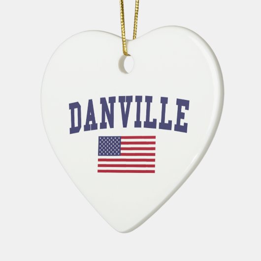 Danville CA US Flag Keramisch Ornament (Links)