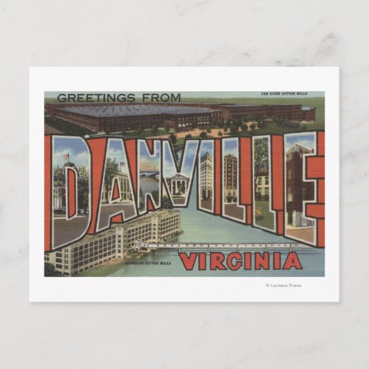 Danville, Virginia - Large Letter Scenes Briefkaart (Voorkant)