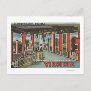 Danville, Virginia - Large Letter Scenes Briefkaart