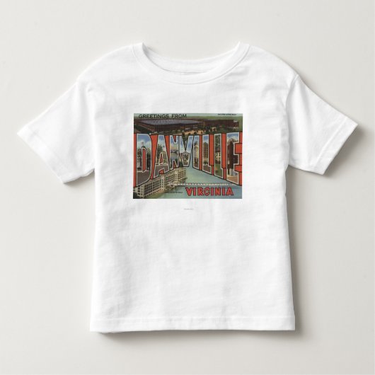 Danville, Virginia - Large Letter Scenes Kinder Shirts (Voorkant)