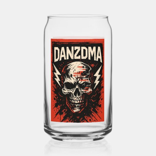 DANZDMA – Comic Ink Chaos Gedrukt blik Glas (Achterkant)