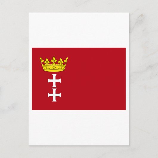 Danzig - Gdansk Flag Briefkaart (Voorkant)