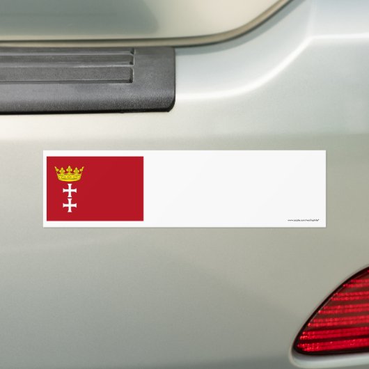 Danzig - Gdansk Flag Bumpersticker (Op auto)