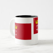 Danzig - Gdansk Flag Tweekleurige Koffiemok (Voorkant links)