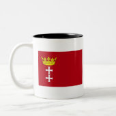 Danzig - Gdansk Flag Tweekleurige Koffiemok (Links)