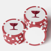 DAoC Albion Clay Poker Chips, rode gestreepte rand Pokerchips (Opstapeling)