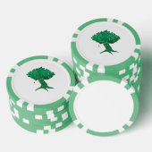 DAoC Hibernia Clay Poker Chips, Groene Gestreepte  Poker Chips (Opstapeling)