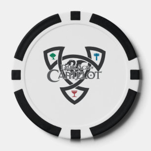 DAoC Knot Clay Poker Chips, Black Striped Edge Pokerchips