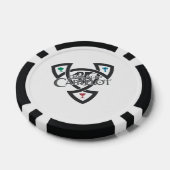 DAoC Knot Clay Poker Chips, Black Striped Edge Pokerchips (Enkel)