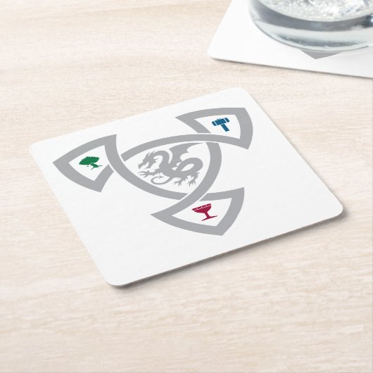 DAoC Square Onderzetter met Knot (Schuin)