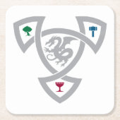 DAoC Square Onderzetter met Knot (Voorkant)