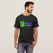 Dap App Tagline Black T-Shirt (Voorkant volledig)