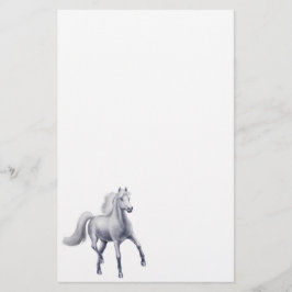 Dapapped Gray Arabian Horse Stationery Briefpapier