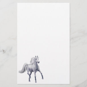 Dapapped Gray Arabian Horse Stationery Briefpapier