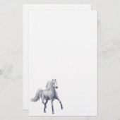 Dapapped Gray Arabian Horse Stationery Briefpapier (Voorkant / Achterkant)