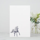 Dapapped Gray Arabian Horse Stationery Briefpapier (Staand voorkant)