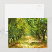 Dapapped Light of Day Dreams Tree Avenue Art Briefkaart (Voorkant / Achterkant)