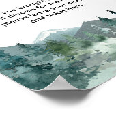 Daperbord voor baby shower Rustige bergen Poster (Hoek)