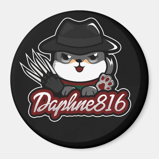 Daphne 816 Halloween magneet - Zwart (Voorkant)