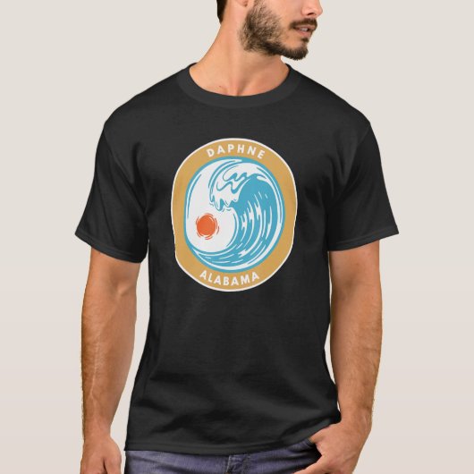 Daphne Alabama Al Beach Ocean Wave Vacation Souven T-shirt (Voorkant)