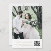 DAPHNE Botanisch Goud Wit Elegant Fancy Huwelijk Save The Date (Achterkant)