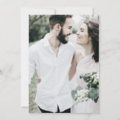 DAPHNE Botanische Donker Zwart Elegante Fotobruilo Kaart (Achterkant)