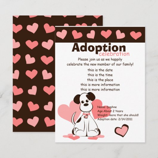 Daphne de Aangenomen hond Kaart (Voorkant / Achterkant)