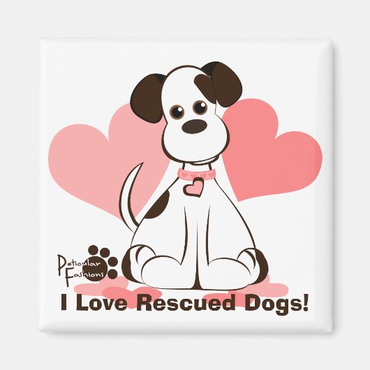 Daphne de Aangenomen hond Magneet (Voorkant)