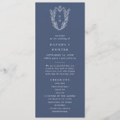 DAPHNE Donkerblauw Botanische Minimalistische Mari Programmakaart (Voorkant)