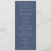 DAPHNE Donkerblauw Botanische Minimalistische Mari Programmakaart (Achterkant)