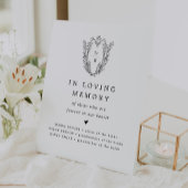 DAPHNE Elegante 'In Loving Memory' Trouwherdenking Reclamebord Met Voetstuk