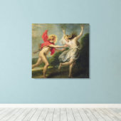 Daphne en Apollo (olie) Canvas Afdruk (Insitu (Houten vloer))